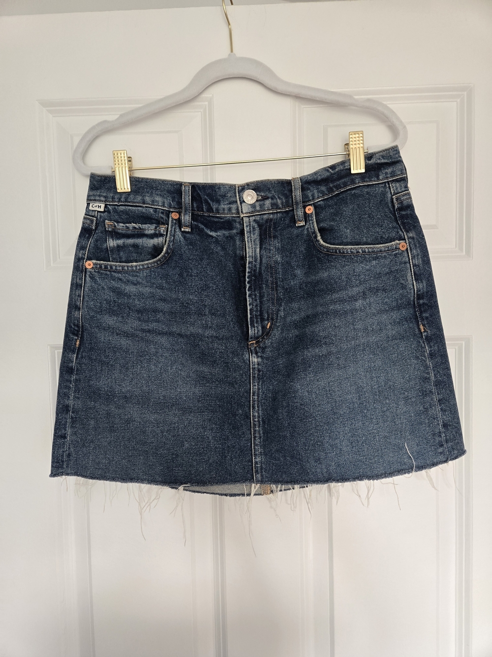 Citizens Of Humanity Dark Blue Denim Mini Skirt